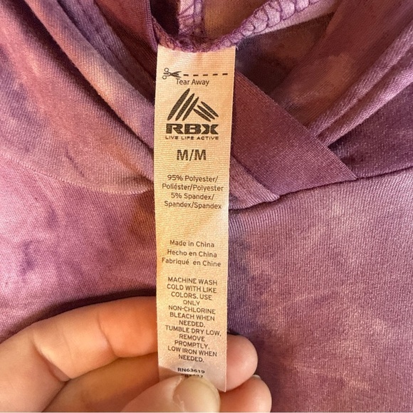 RBX Purple Tie-Dye Hoodie Size Medium NWOT - Picture 5 of 12